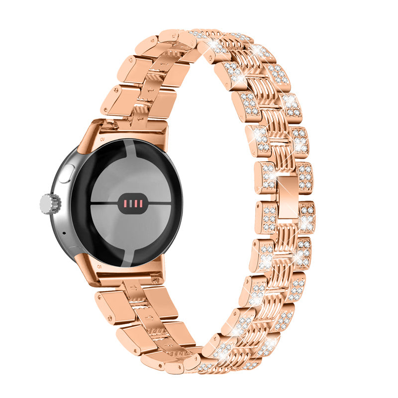 For Google Pixel Watch 2 Pixel Watch Rhinestone Decor Stylish Smart Watch Band Zinc Alloy Wrist Strap Replacement For Google Pixel Watch 2 Pixel Watch Rhinestone Decor Stylish Smart Watch Band Zinc Alloy Wrist Strap Replacement